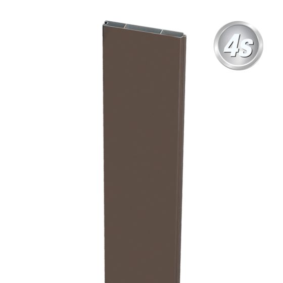 Alu Nut & Federprofil 150 x 20 mm  - Farbe: schokobraun, Länge: 250 cm