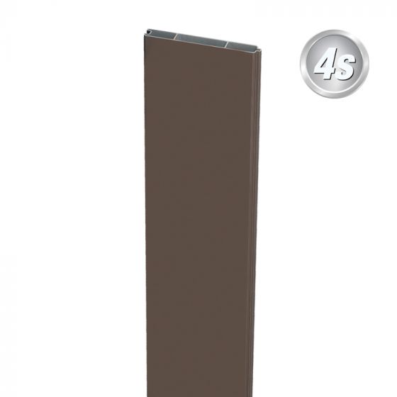 Alu Nut & Federprofil 150 x 20 mm  - Farbe: schokobraun, Länge: 300 cm