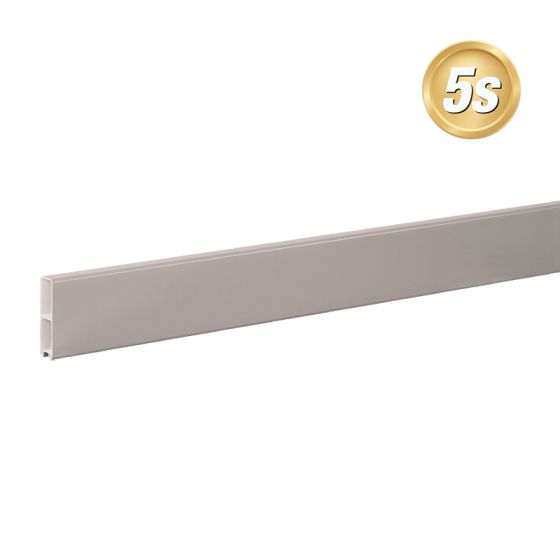 Alu Abschlussprofil 80 x 20 mm  - Farbe: dunkelgrau 5S, Länge: 250 cm