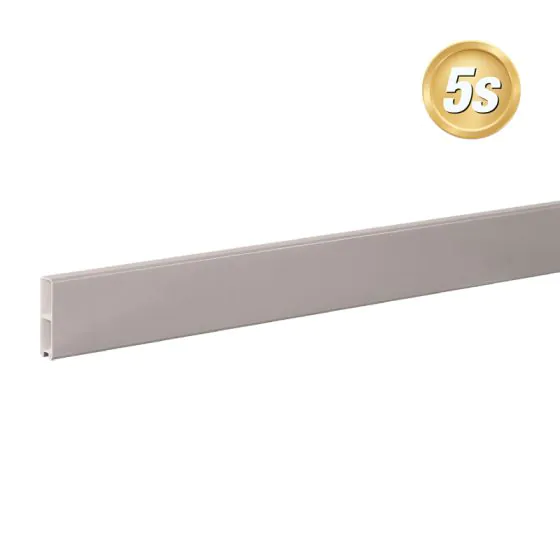 Alu Abschlussprofil 80 x 20 mm  - Farbe: dunkelgrau 5S, Länge: 250 cm