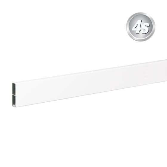 Alu Abschlussprofil 80 x 20 mm  - Farbe: weiß, Länge: 300 cm