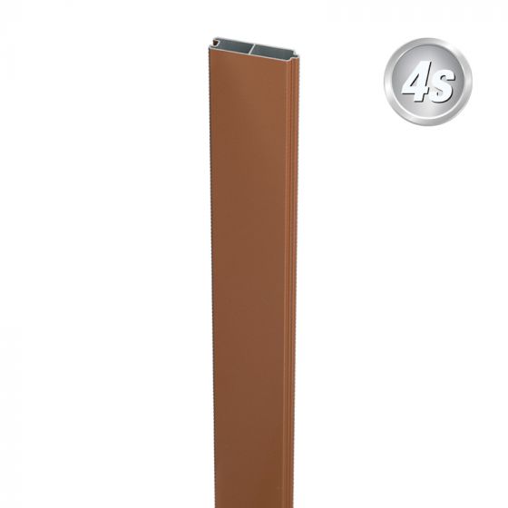 Alu Nut & Federprofil 80 x 20 mm  - Farbe: braun, Länge: 300 cm