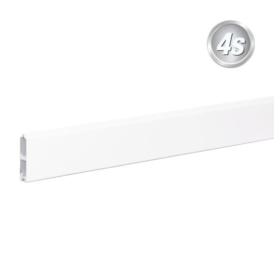 Alu Nut & Federprofil 80 x 20 mm  - Farbe: weiß, Länge: 250 cm