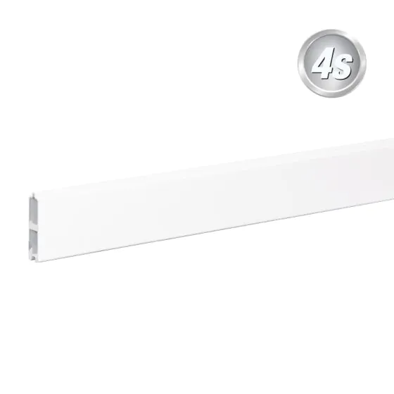 Alu Nut & Federprofil 80 x 20 mm  - Farbe: weiß, Länge: 300 cm