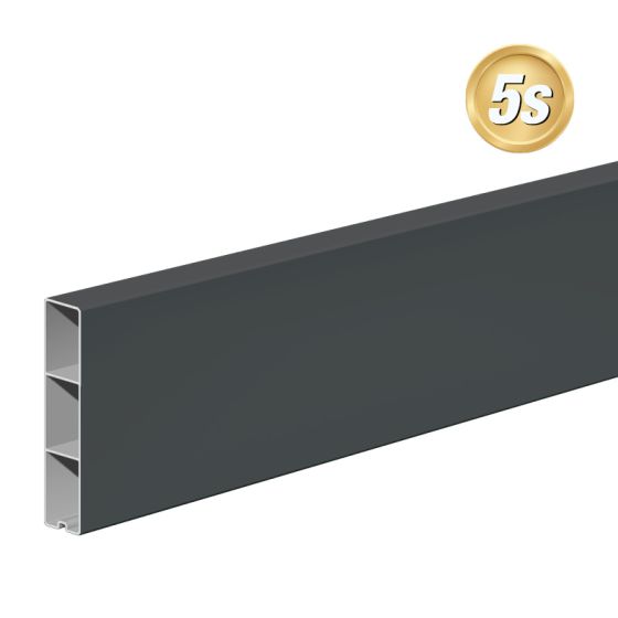 Alu Abschlussprofil 200 x 44 mm  - Farbe: anthrazit 5S, Länge: 300 cm