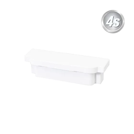Alu Latten Abdeckkappe - Farbe: weiß, Form: flach