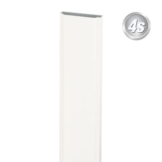 Alu Latte 78 x 20 mm - Farbe: weiß, Länge: 75 cm
