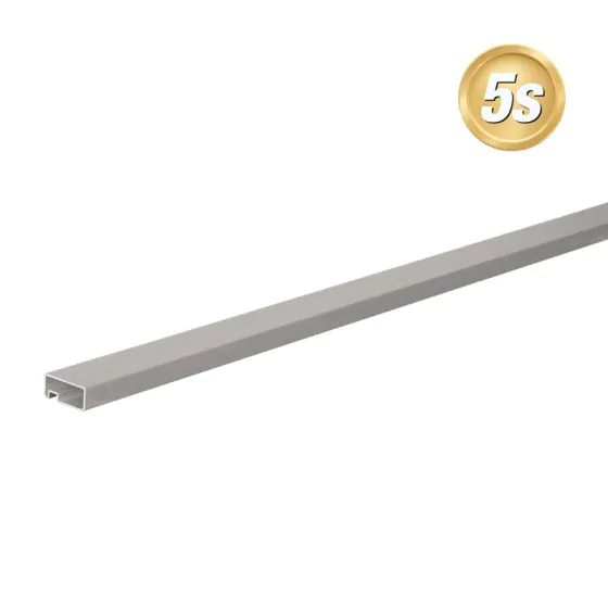 Alu Lamellen Abschlussprofil 44 x 20 mm - Farbe: dunkelgrau 5S, Länge: 250 cm