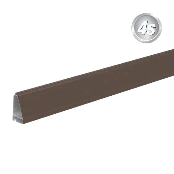 Alu Lamellen Profil 44 x 80 mm - Farbe: schokobraun, Länge: 300 cm