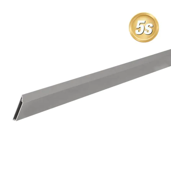 Alu Lamellen Profil 44 mm - Farbe: dunkelgrau 5S, Länge: 300 cm