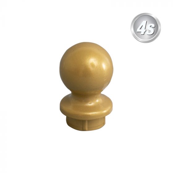 Alu Palisaden Abdeckkappe - Farbe: gold, Form: rund