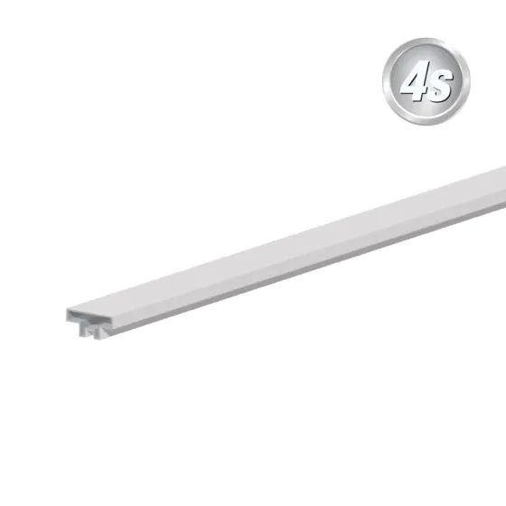 Alu Abschlussprofil 44 x 14 mm - Farbe: grau, Länge: 250 cm