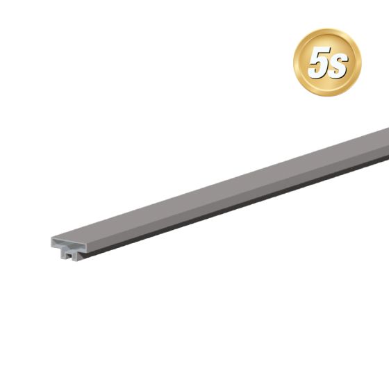 Alu Abschlussprofil 44 x 14 mm - Farbe: dunkelgrau 5S, Länge: 300 cm