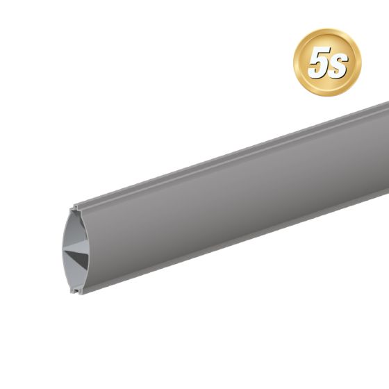 Alu Querlattenprofil 44 x 120 mm - Farbe: dunkelgrau 5S, Länge: 250 cm, Höhe: 12 cm