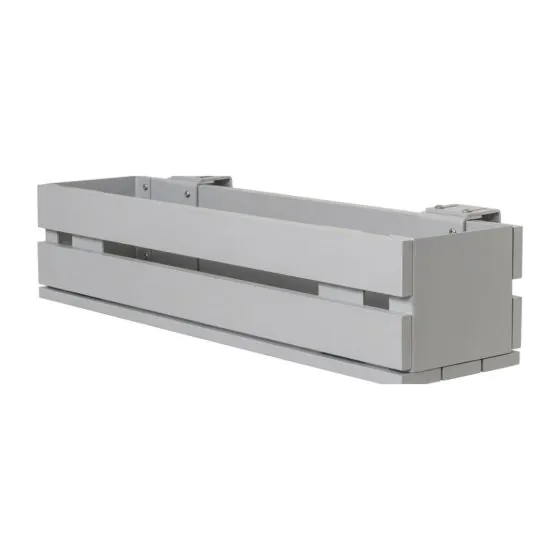 Aluminium Blumenkasten-Bausatz Mod. Dublin – Farbe: grau (RAL 7047), max. Breite: 100 cm