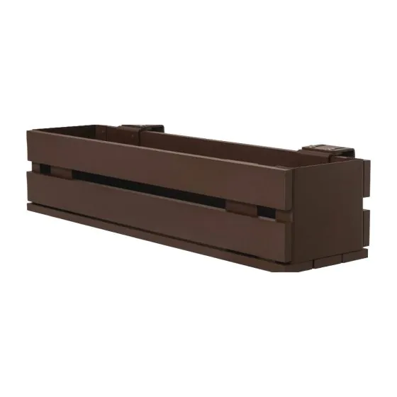 Aluminium Blumenkasten-Bausatz Mod. Dublin – Farbe: schokobraun (RAL 8017), max. Breite: 100 cm