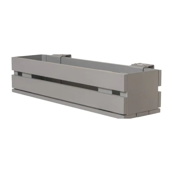 Aluminium Blumenkasten-Bausatz Mod. Dublin – Farbe: dunkelgrau (RAL 9007) 5S, max. Breite: 100 cm