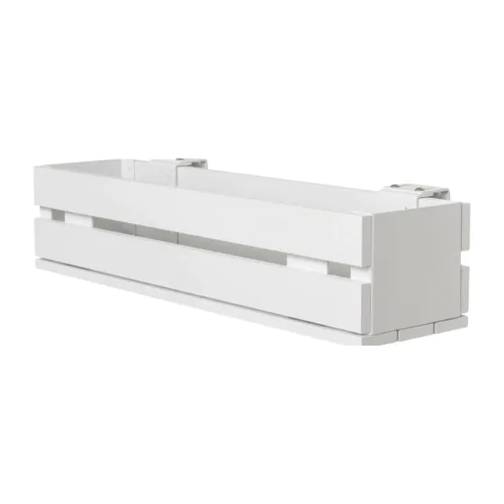 Aluminium Blumenkasten-Bausatz Mod. Dublin – Farbe: weiß (RAL 9016), max. Breite: 100 cm