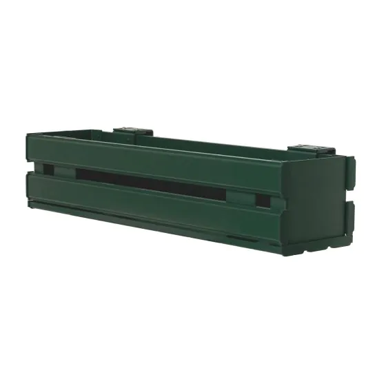 Aluminium Blumenkasten-Bausatz Mod. Liverpool – Farbe: grün (RAL 6005), max. Breite: 100 cm