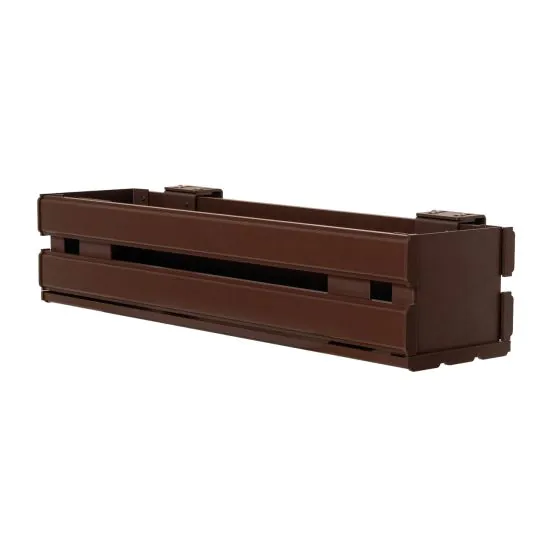 Aluminium Blumenkasten-Bausatz Mod. Liverpool – Farbe: schokobraun (RAL 8017), max. Breite: 100 cm