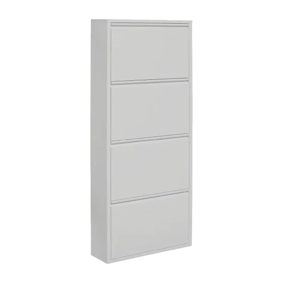 Schuhschrank Mod. Elisa mit 4 Fächern - Breite: 505 mm, Höhe: 1440 mm, Tiefe: 152 mm