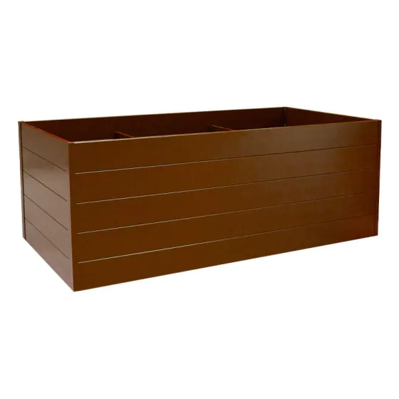Alu Hochbeet  Veronika - max. Abmessungen: 250 x 125 cm, Höhe: 75 cm, Farbe: braun
