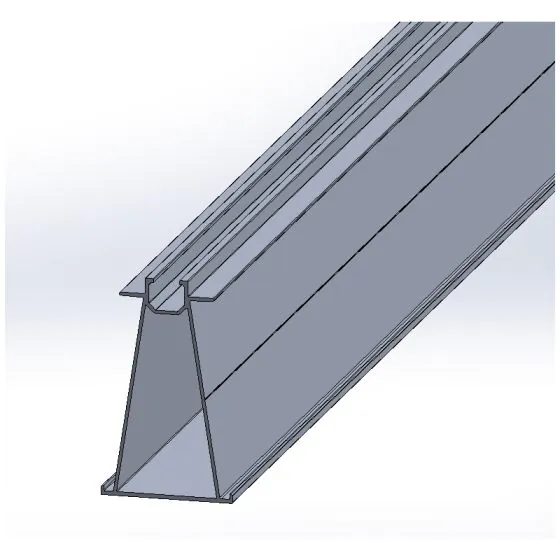 Aluminium Querträger / Profil - Querschnitt: 140 x 84 mm, Länge: 3300 mm, Farbe: anthrazit RAL 7016, Abverkauf Restposten