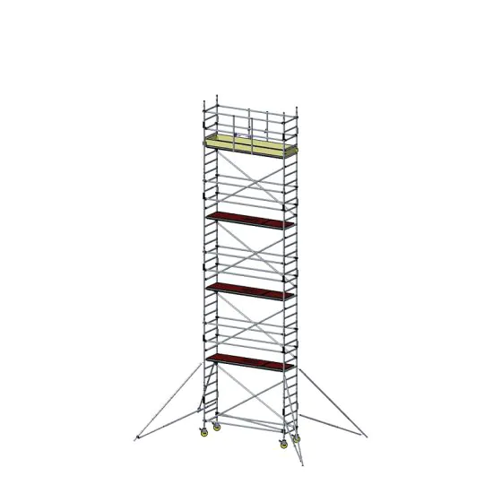 Alu Fahrgerüst Mod. D neue Norm MOBILE - Breite: 0,70 m - Gerüstl.: 1,80 m, Arbeitsh.: 10,30 m