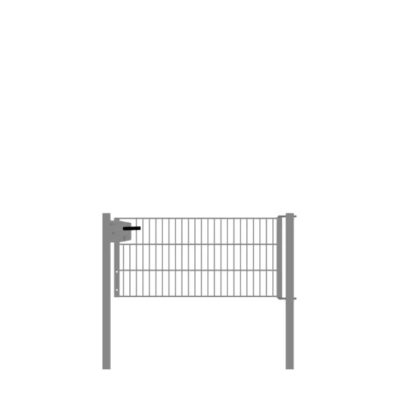 Drahtgittertor 1-flügelig, Durchgangslichte: 134 cm, Gesamtbreite inkl. Pfosten: 146 cm - Ausführung: verzinkt, Höhe: 63 cm