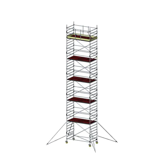 Alu Fahrgerüst Mod. E neue Norm MOBILE - Breite: 1,30 m - Gerüstl.: 1,80 m, Arbeitsh.: 12,30 m