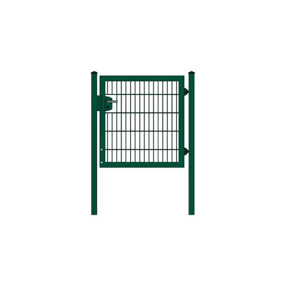 Rohrrahmenflügeltor 1-flügelig - Ausführung: grün beschichtet, Höhe: 103 cm, Durchgangslichte: 100 cm