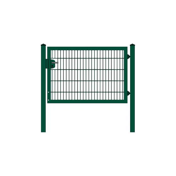 Rohrrahmenflügeltor 1-flügelig - Ausführung: grün beschichtet, Höhe: 103 cm, Durchgangslichte: 150 cm