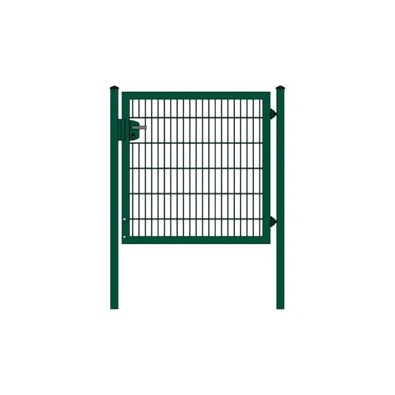Rohrrahmenflügeltor 1-flügelig - Ausführung: grün beschichtet, Höhe: 123 cm, Durchgangslichte: 125 cm