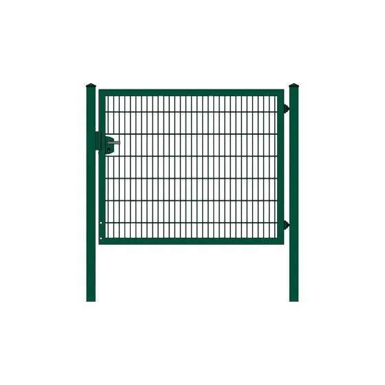 Rohrrahmenflügeltor 1-flügelig - Ausführung: grün beschichtet, Höhe: 143 cm, Durchgangslichte: 175 cm
