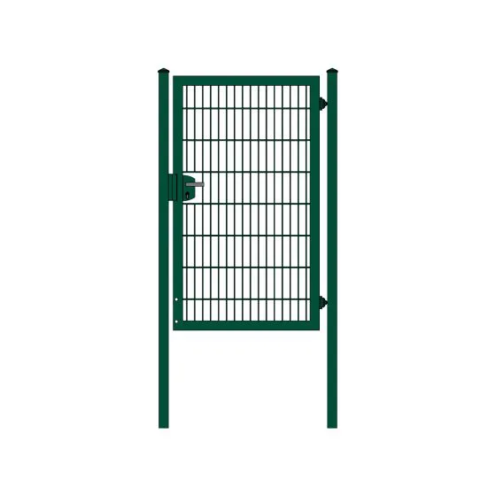 Rohrrahmenflügeltor 1-flügelig - Ausführung: grün beschichtet, Höhe: 163 cm, Durchgangslichte: 100 cm
