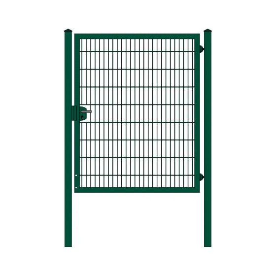 Rohrrahmenflügeltor 1-flügelig - Ausführung: grün beschichtet, Höhe: 183 cm, Durchgangslichte: 150 cm