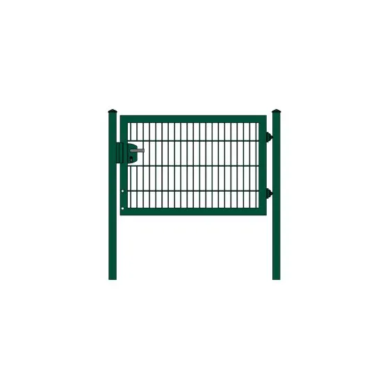 Rohrrahmenflügeltor 1-flügelig - Ausführung: grün beschichtet, Höhe: 83 cm, Durchgangslichte: 125 cm