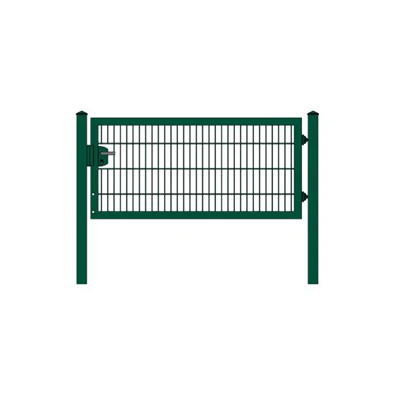 Rohrrahmenflügeltor 1-flügelig - Ausführung: grün beschichtet, Höhe: 83 cm, Durchgangslichte: 175 cm