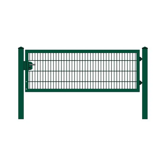Rohrrahmenflügeltor 1-flügelig - Ausführung: grün beschichtet, Höhe: 83 cm, Durchgangslichte: 225 cm
