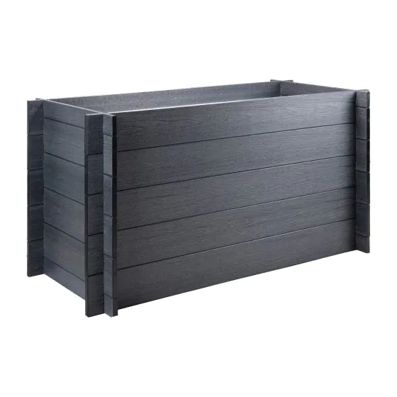 WPC Hochbeet Tina - Farbe: dunkelgrau, Maße (L x B x H): 150 x 70 x 75 cm
