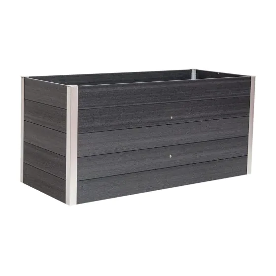 WPC Hochbeet Nina - Farbe: dunkelgrau, Maße (L x B x H): 160 x 70 x 75 cm