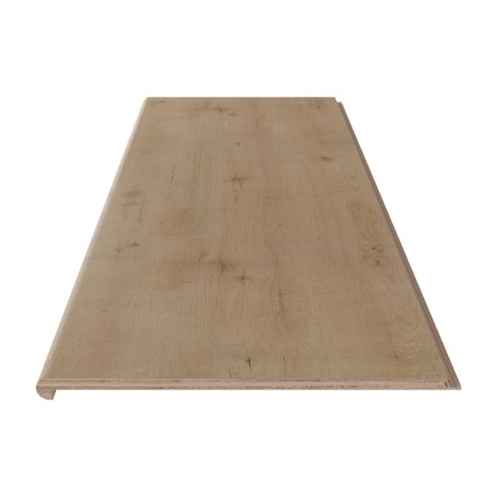 Design Stufenauflage mit Holzkern Click-System 1200 x 275 x 30 mm, 4 Stück  - Modell: BRUCKNER Eiche hell