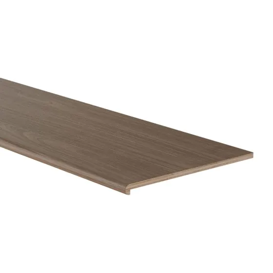 Design Stufenauflage mit Holzkern 1200 x 295 x 30 mm, 4 Stück  - Modell: PUCCINI Esche grau