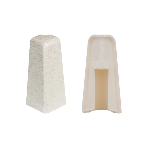 Außenecken für Sockelleiste - Modell: LYON Eiche Dekor, Maße: 60 x 17 mm, Stück: 2