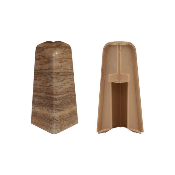 Außenecken für Sockelleiste - Modell: NANTES Kiefer Dekor, Maße: 60 x 17 mm, Stück: 2