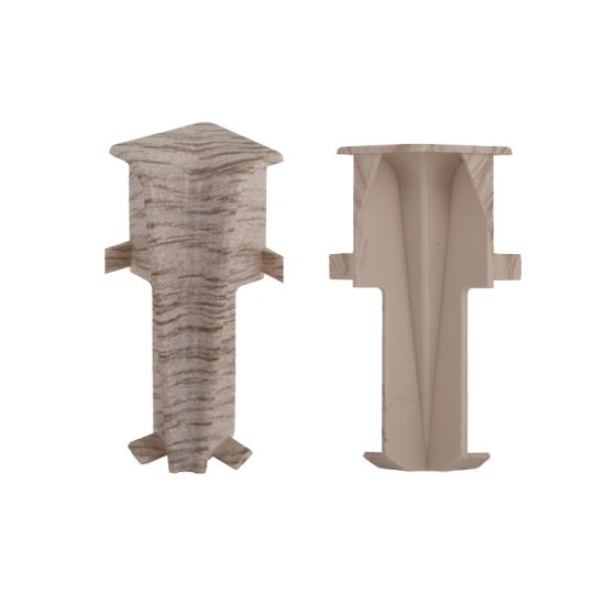 Innenecken für Sockelleiste - Modell: LILLE Eiche Dekor, Maße: 60 x 17 mm, Stück: 2
