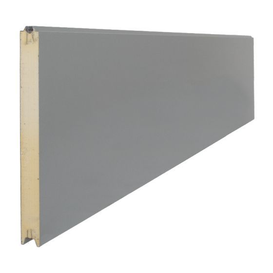 Sandwichpaneel Protect - Farbe: weißaluminium, Ausführung: beidseitig glatt, Länge: 250 cm, Höhe: 48 cm, Profilstärke: 3,9 cm