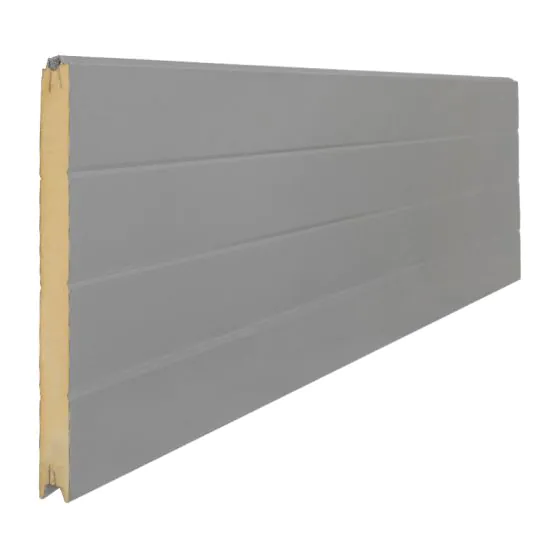 Sandwichpaneel Protect - Farbe: weißaluminium, Ausführung: beidseitig mit Sicke, Länge: 250 cm, Höhe: 48,8 cm, Profilstärke: 3,9 cm