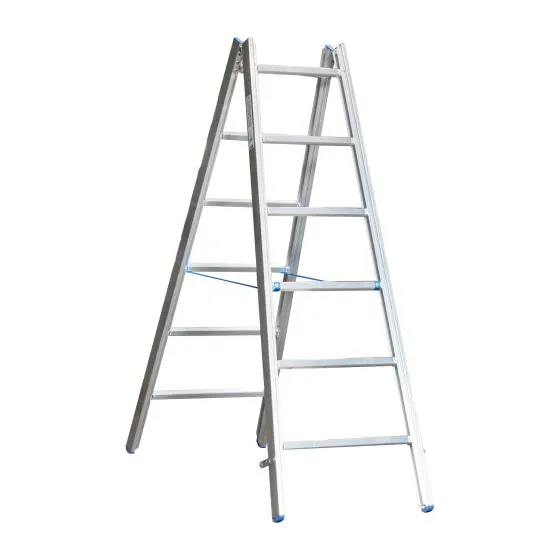Alu-Sprossen Stehleiter für Maler Mod. M - Sprossenanzahl: 2 x 6, Länge: ca. 2,05 m