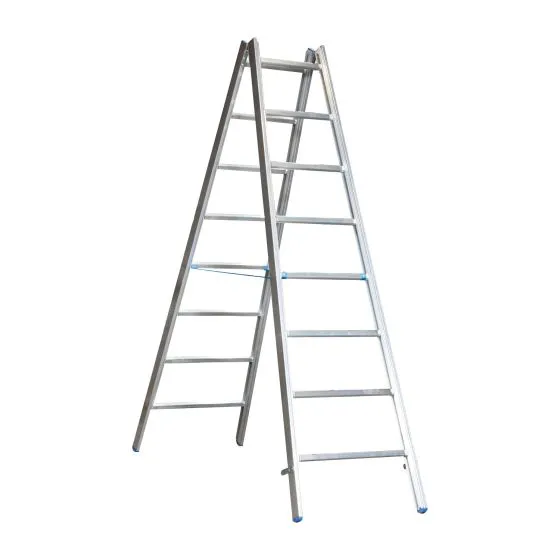 Alu-Sprossen Stehleiter für Maler Mod. M - Sprossenanzahl: 2 x 8, Länge: ca. 2,65 m